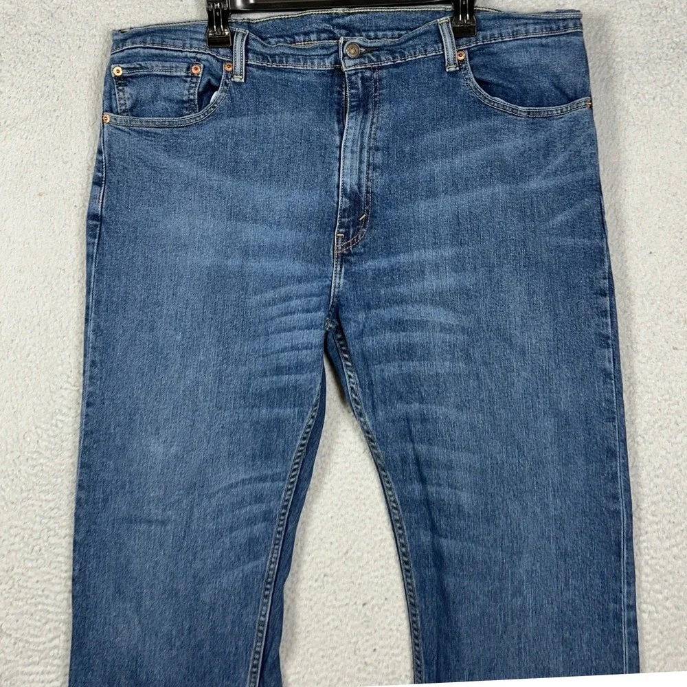 Levis 505 Jeans Mens 42X32 Blue Regular Fit Straight Leg 5 Pocket Denim Pants